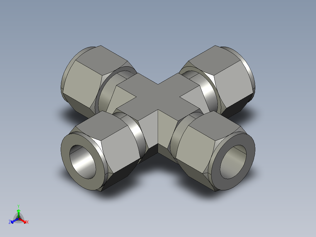 卡套式工业通用硬管接头12_kbu-s主视图