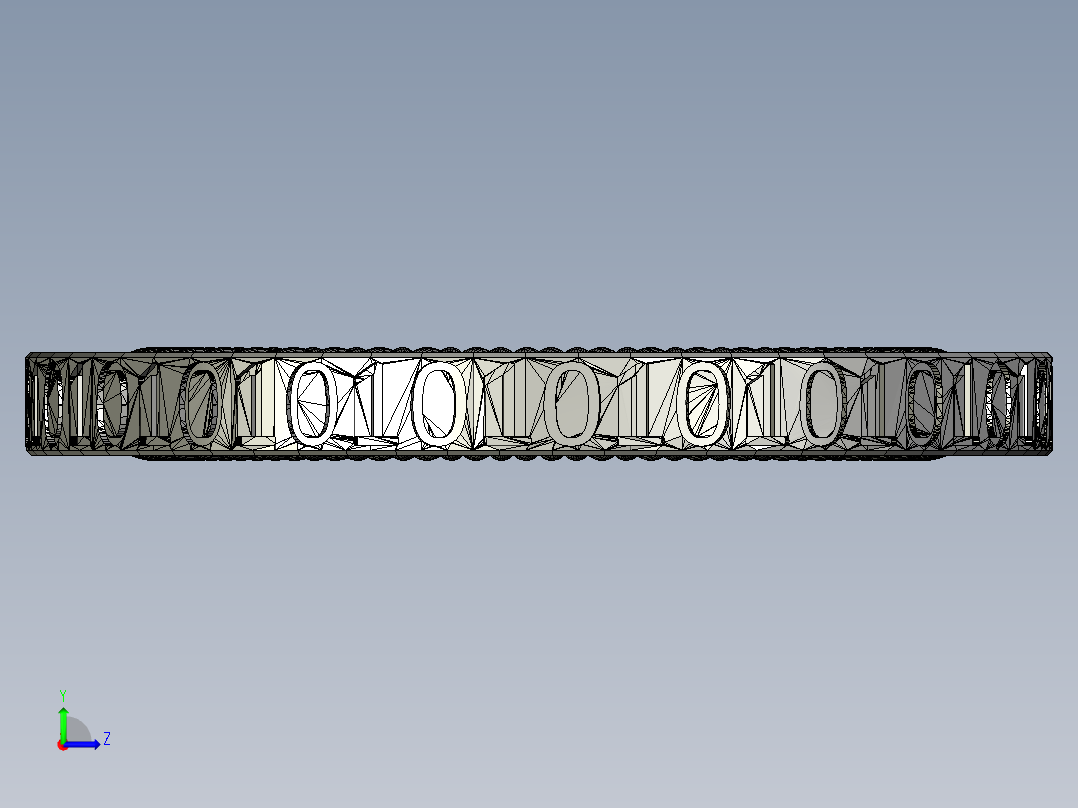 汉字硬币左视图