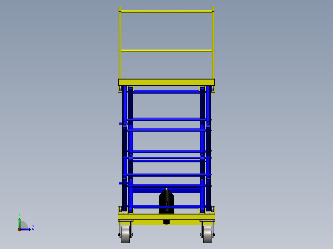 hydralic lift液压提升升降机左视图