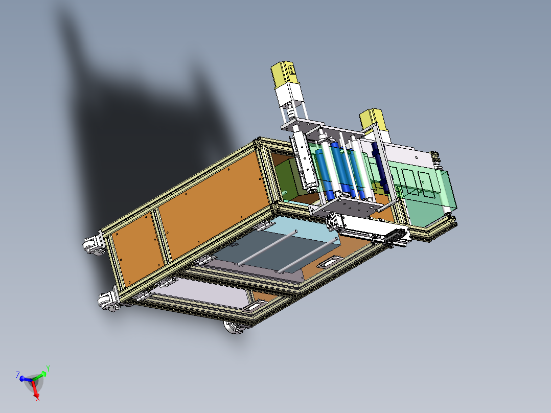 导光板揭膜机（sw18可编辑+工程图+bom）