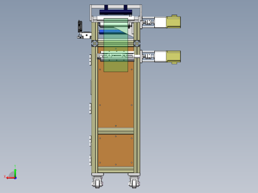 导光板揭膜机（sw18可编辑+工程图+bom）后视缩略图