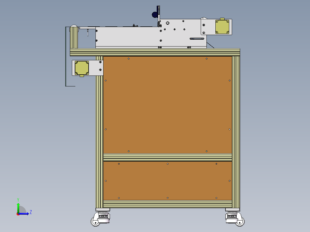 导光板揭膜机（sw18可编辑+工程图+bom）左视图