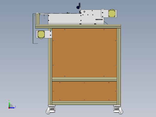 导光板揭膜机（sw18可编辑+工程图+bom）左视缩略图