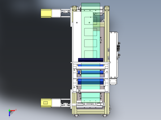 导光板揭膜机（sw18可编辑+工程图+bom）俯视缩略图