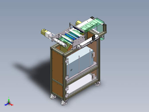 导光板揭膜机（sw18可编辑+工程图+bom）正等轴测缩略图