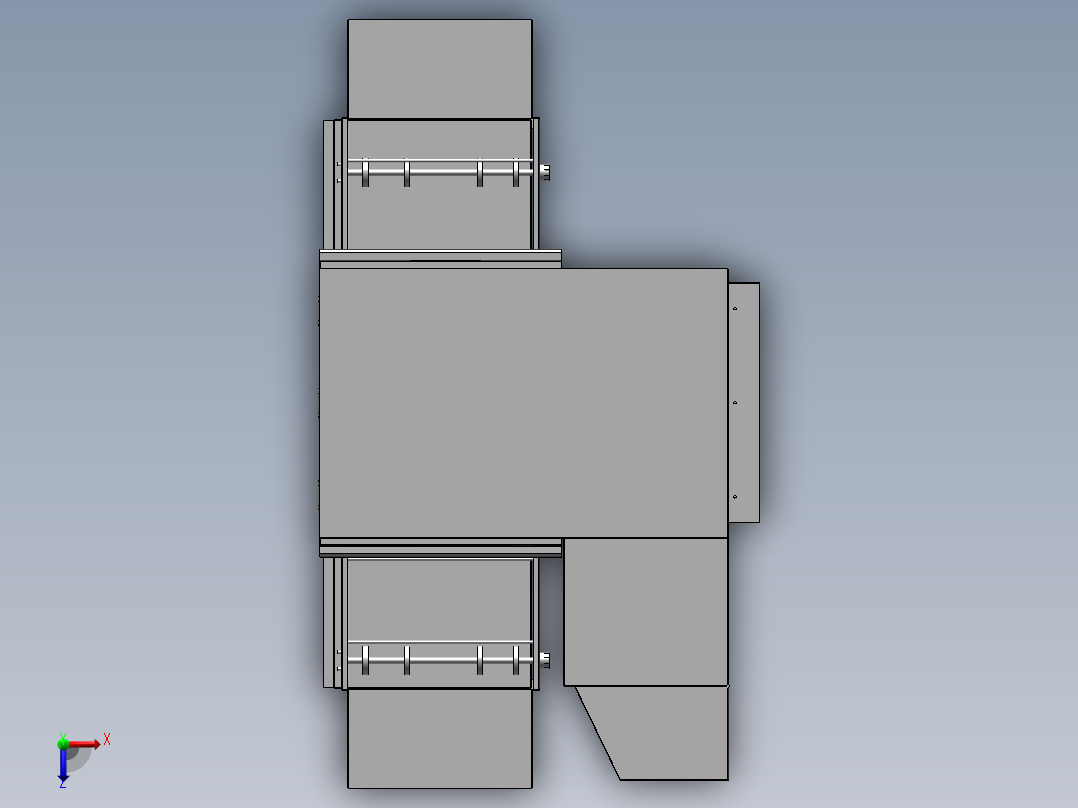 商用链式披萨炉sw16可编辑俯视图