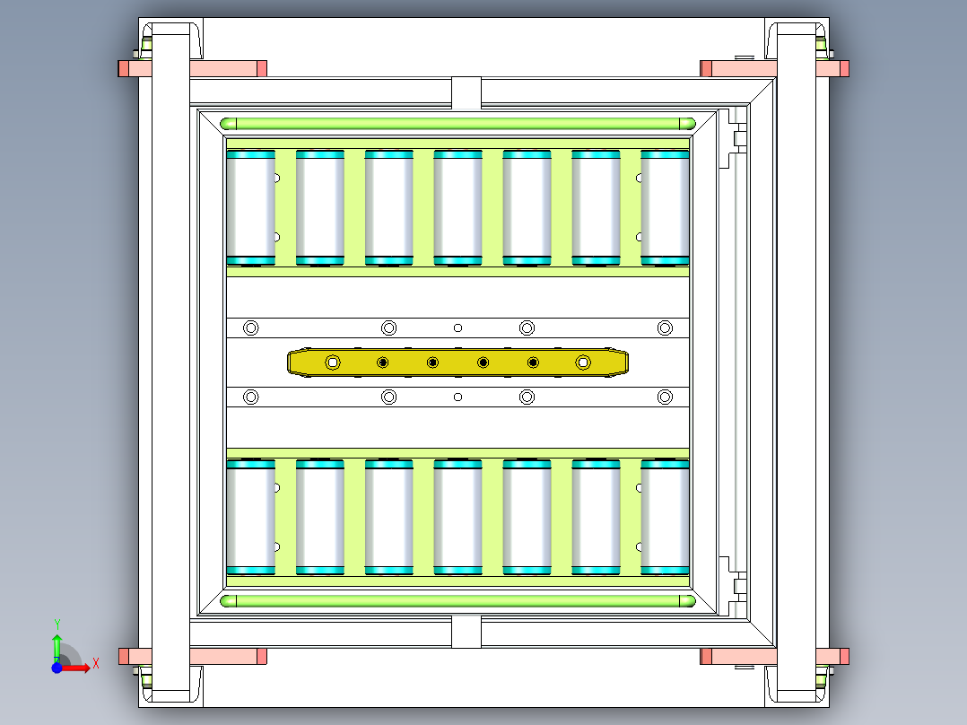 升降辊筒线前视图