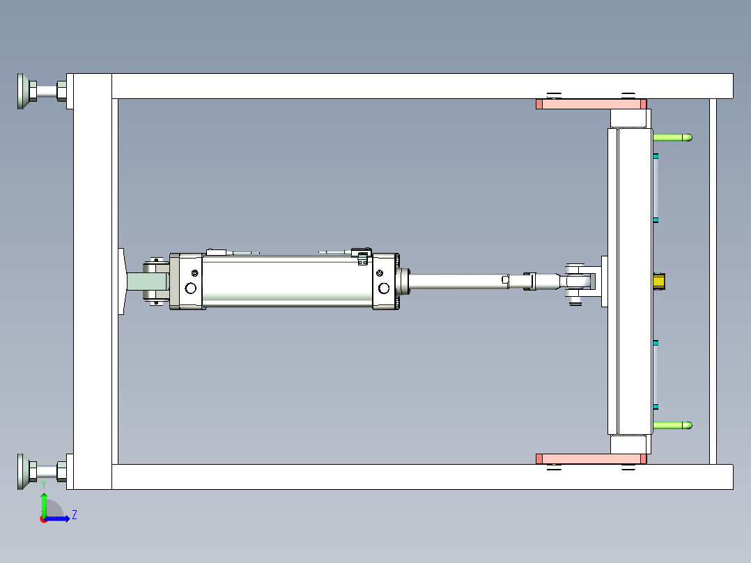 升降辊筒线左视图