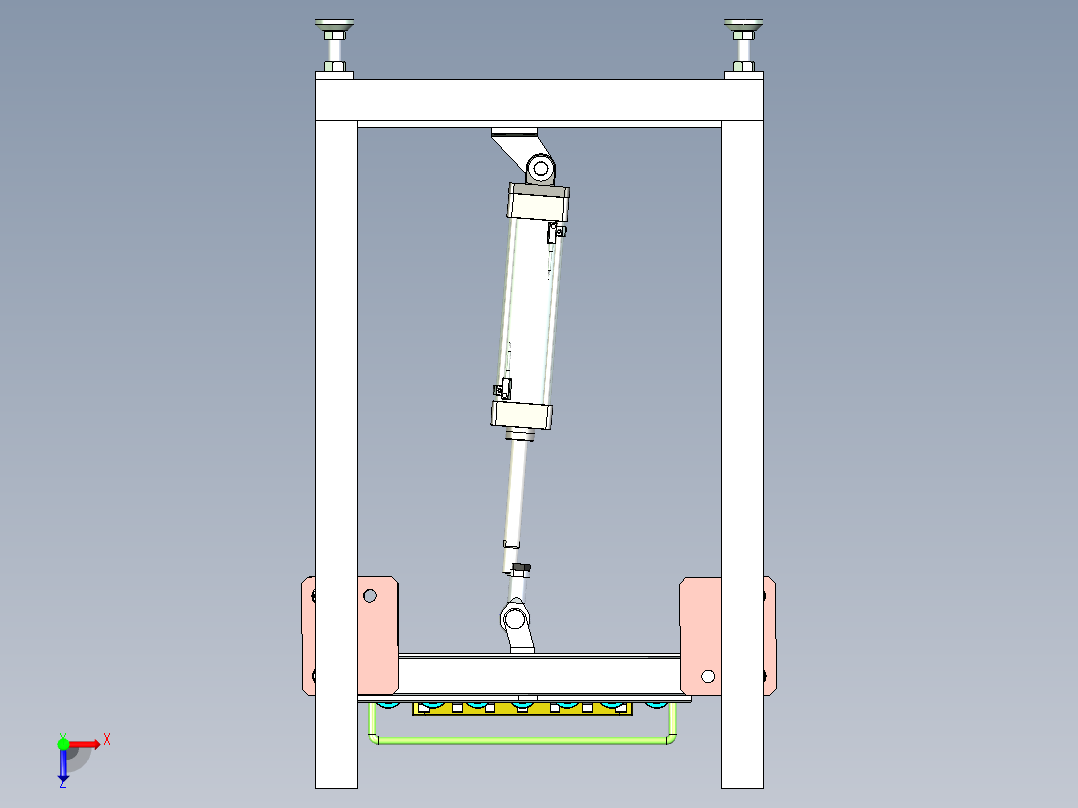 升降辊筒线俯视图
