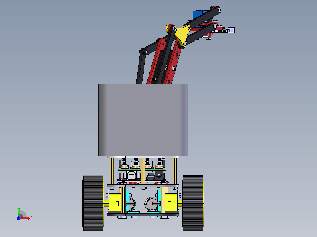 多功能运输履带小车前视图