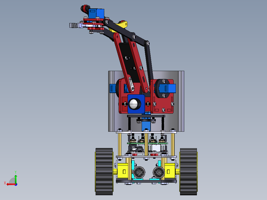 多功能运输履带小车后视图