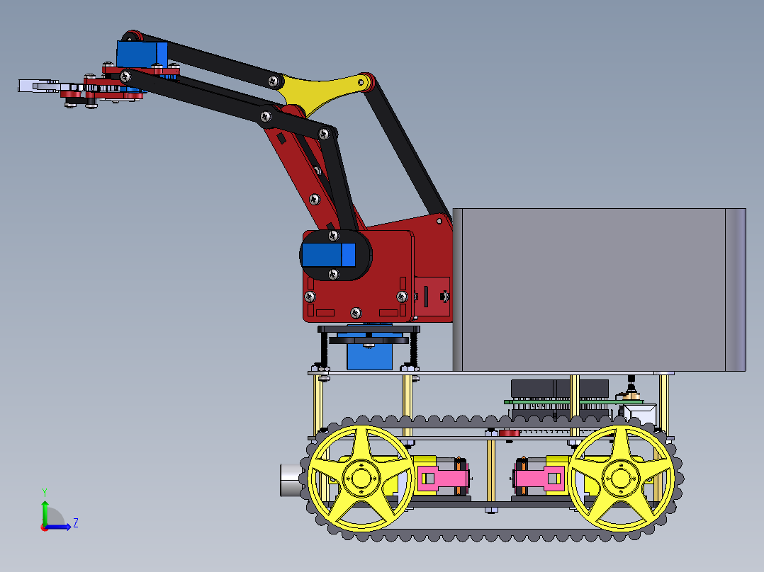 多功能运输履带小车左视图
