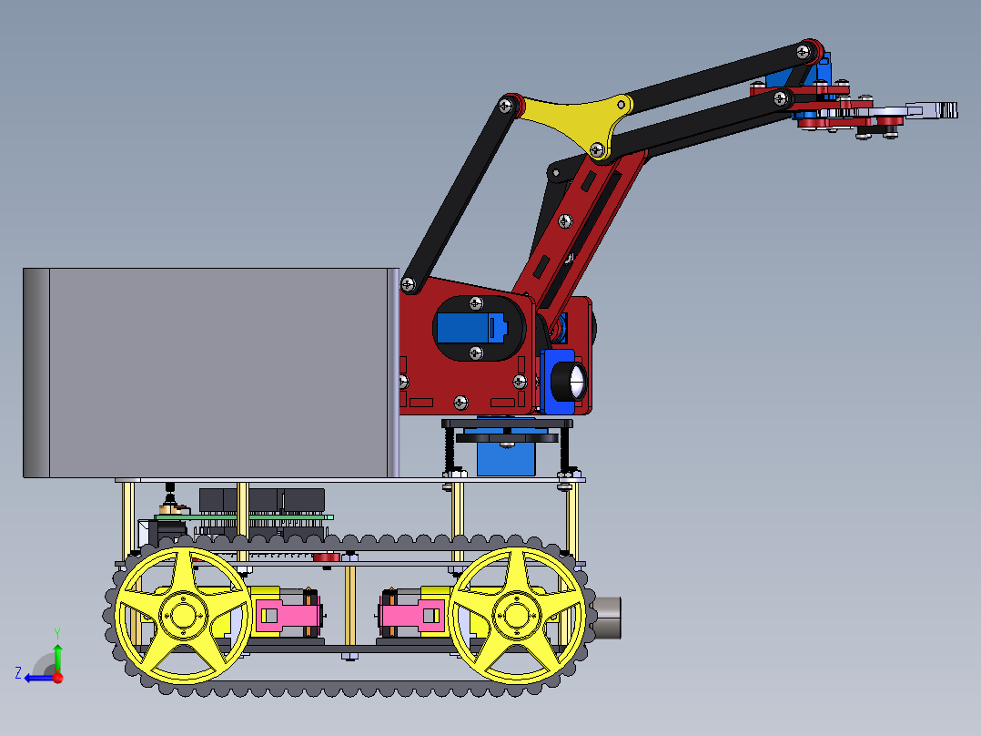 多功能运输履带小车右视图