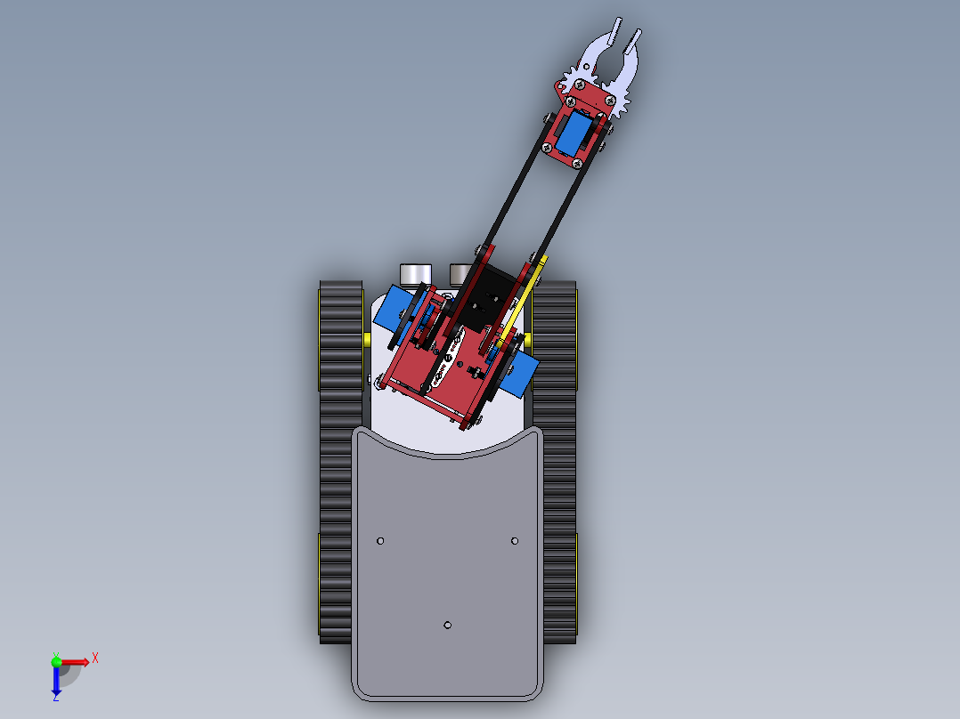 多功能运输履带小车俯视图