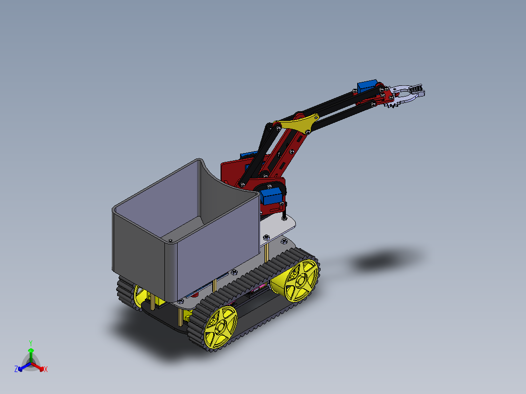 多功能运输履带小车正等轴测图