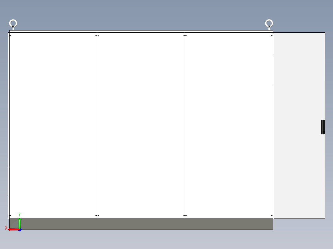 三柜组装双电源630A竖装plc软启动控制柜 55492后视图