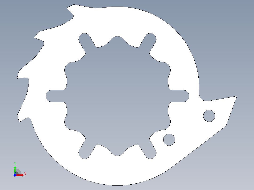 旋转刀片前视图