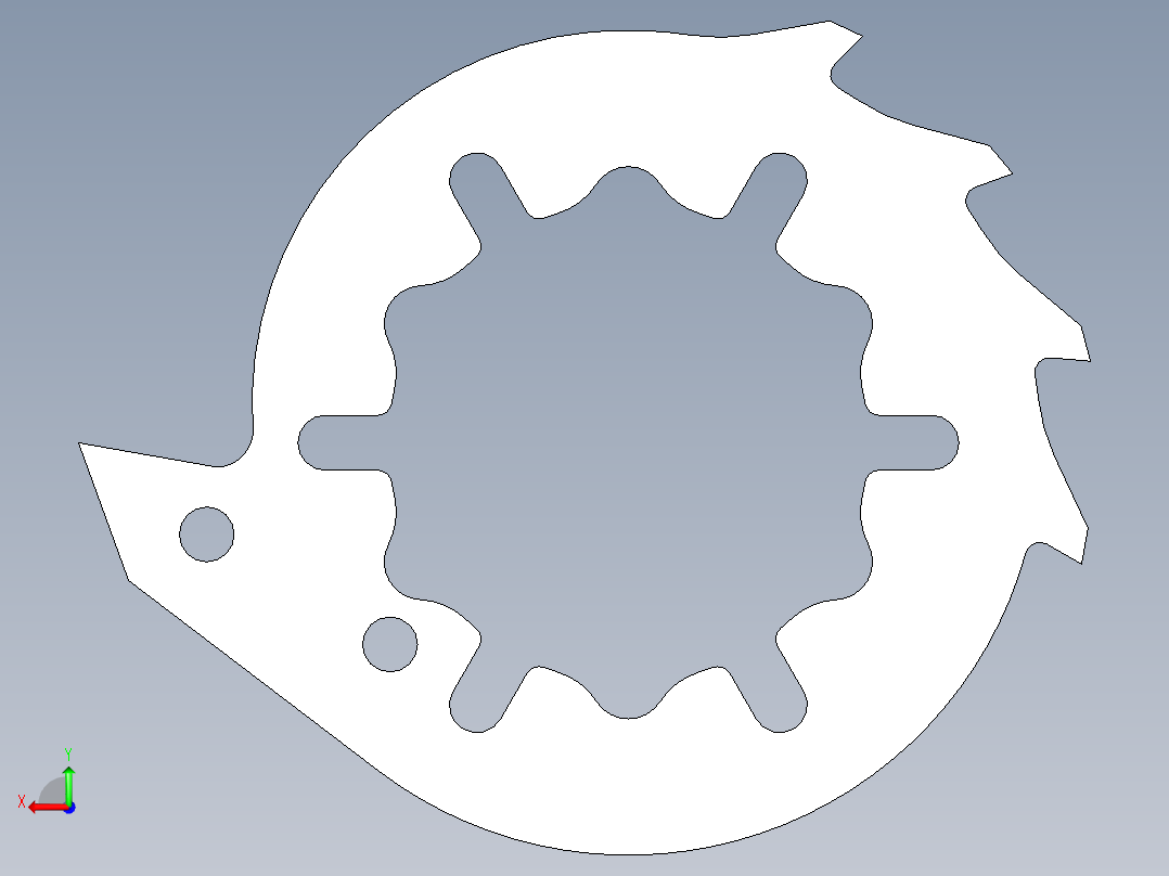 旋转刀片后视图