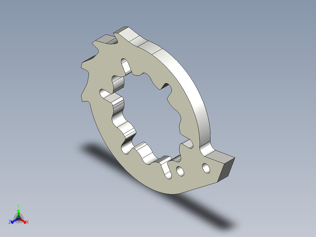 旋转刀片正等轴测图