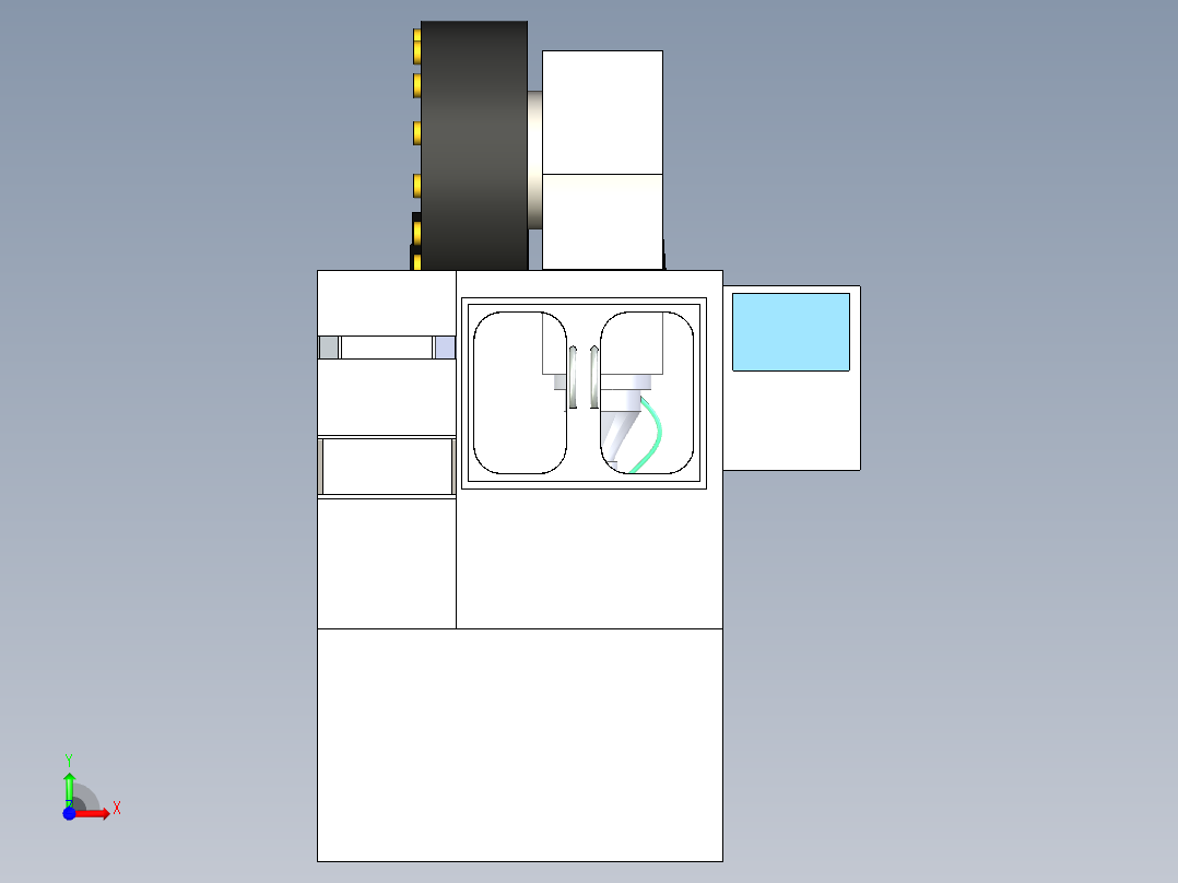 B3004043-哈斯立式CNC车床前视图