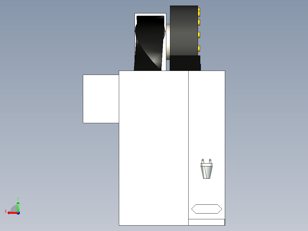 B3004043-哈斯立式CNC车床后视图