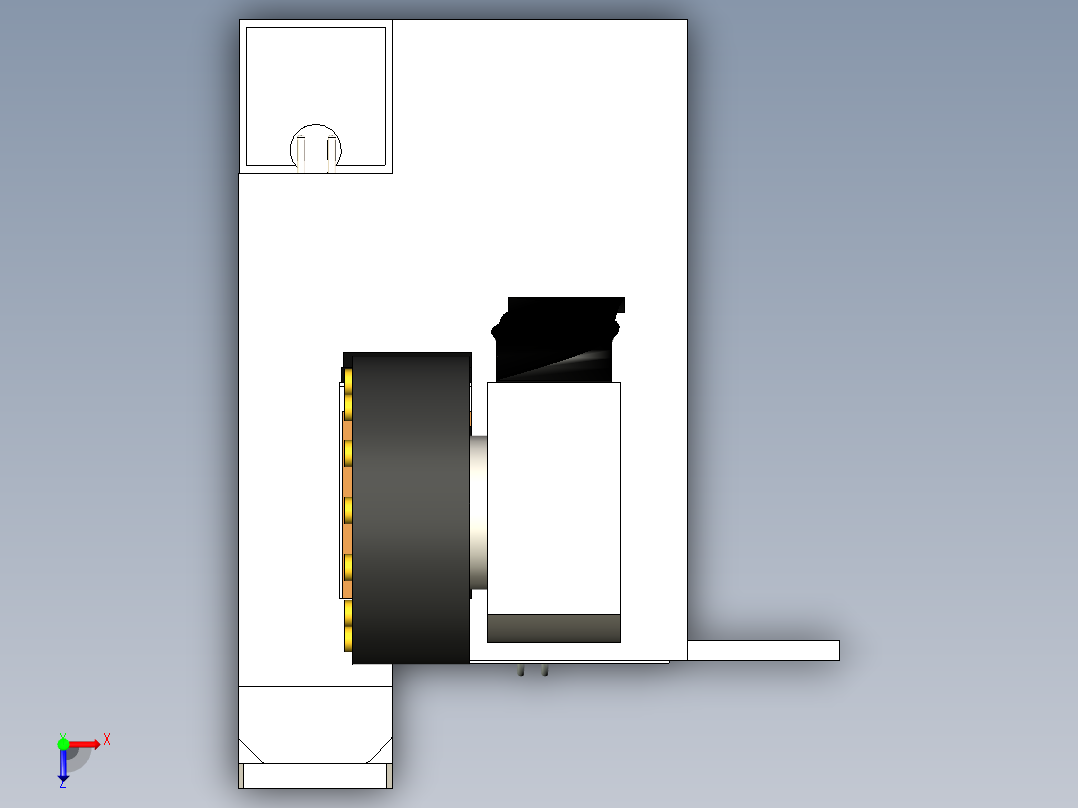 B3004043-哈斯立式CNC车床俯视图