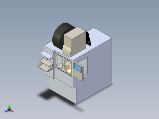 B3004043-哈斯立式CNC车床正等轴测缩略图