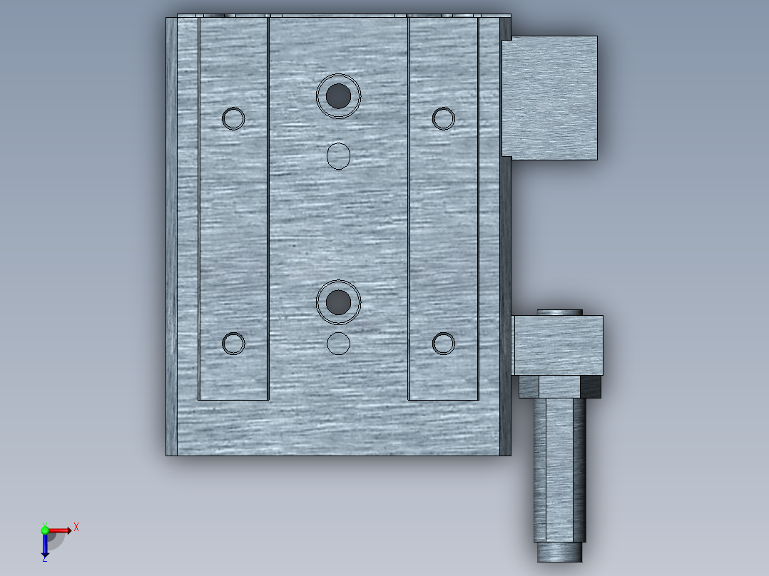 气缸MXS25L-40BS-A93俯视图