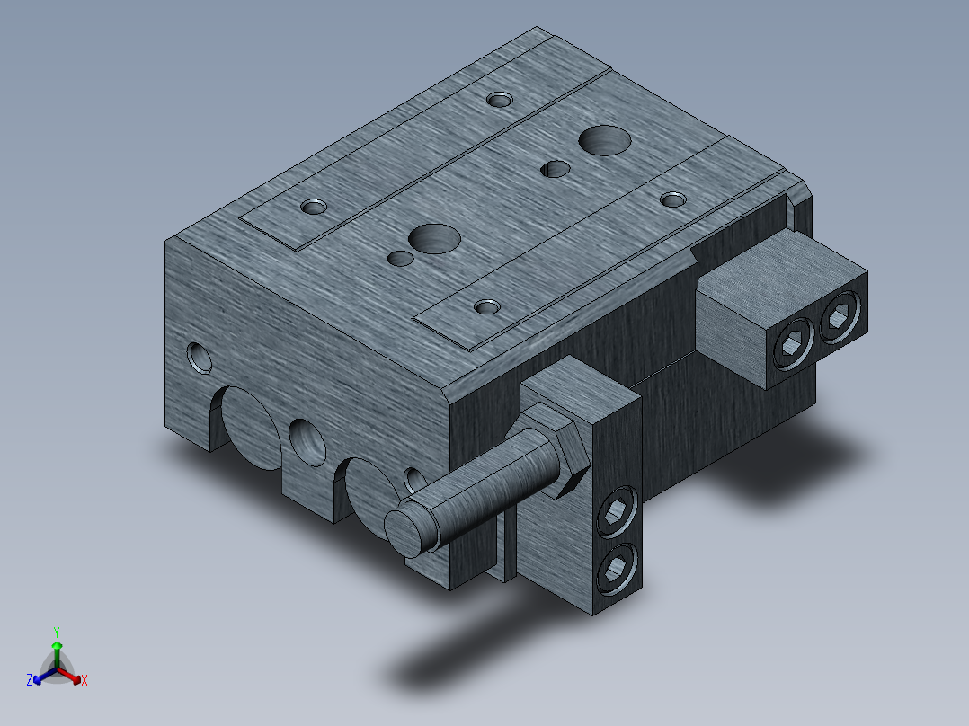 气缸MXS25L-40BS-A93正等轴测图