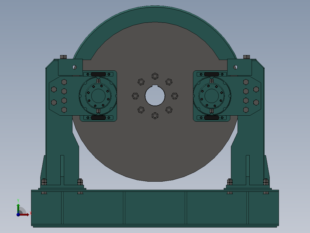 键连接液压盘式制动系统左视图