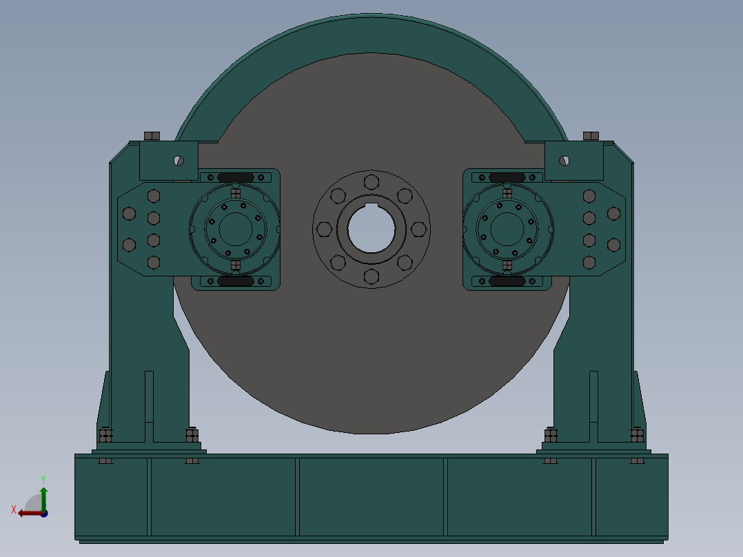 键连接液压盘式制动系统右视图
