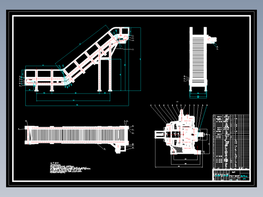 一种带自动张紧装置的链式输送机的结构设计--1863642-300