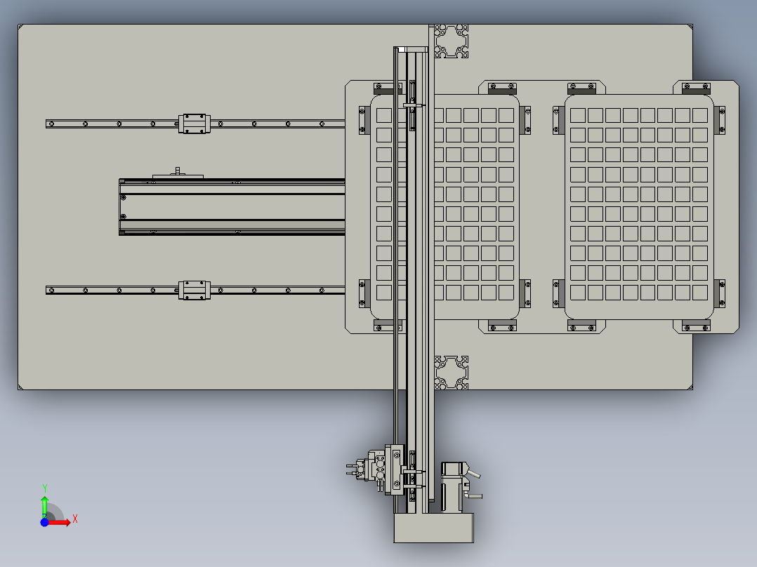 摆盘机构前视图