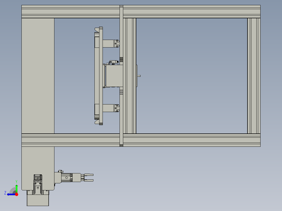 摆盘机构右视图