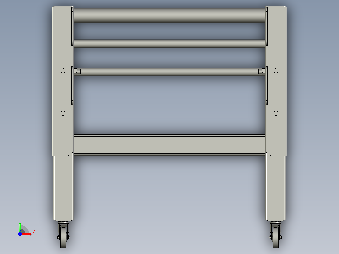 伸缩转弯流水线输送带前视图