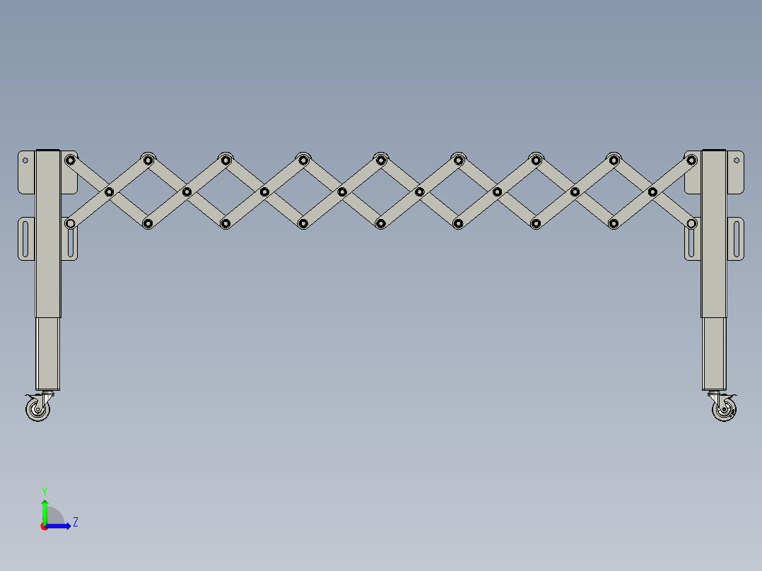 伸缩转弯流水线输送带左视图