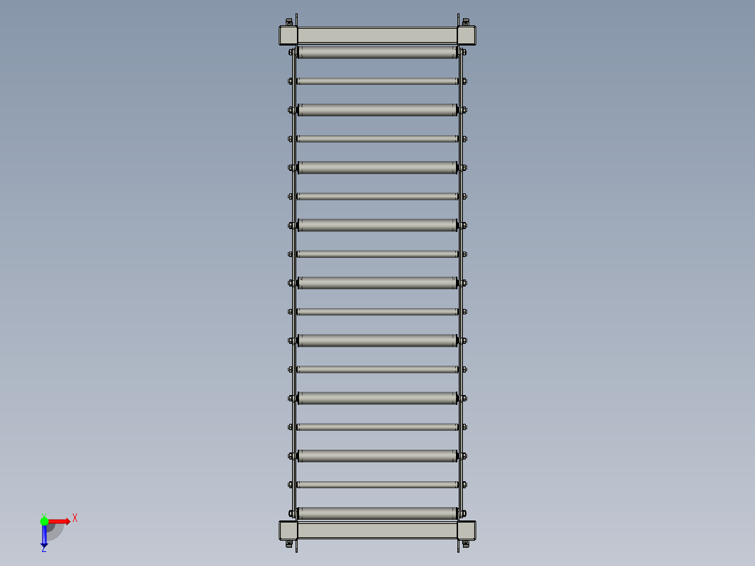 伸缩转弯流水线输送带俯视图