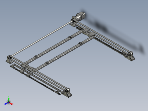 上下移载桁架正等轴测缩略图