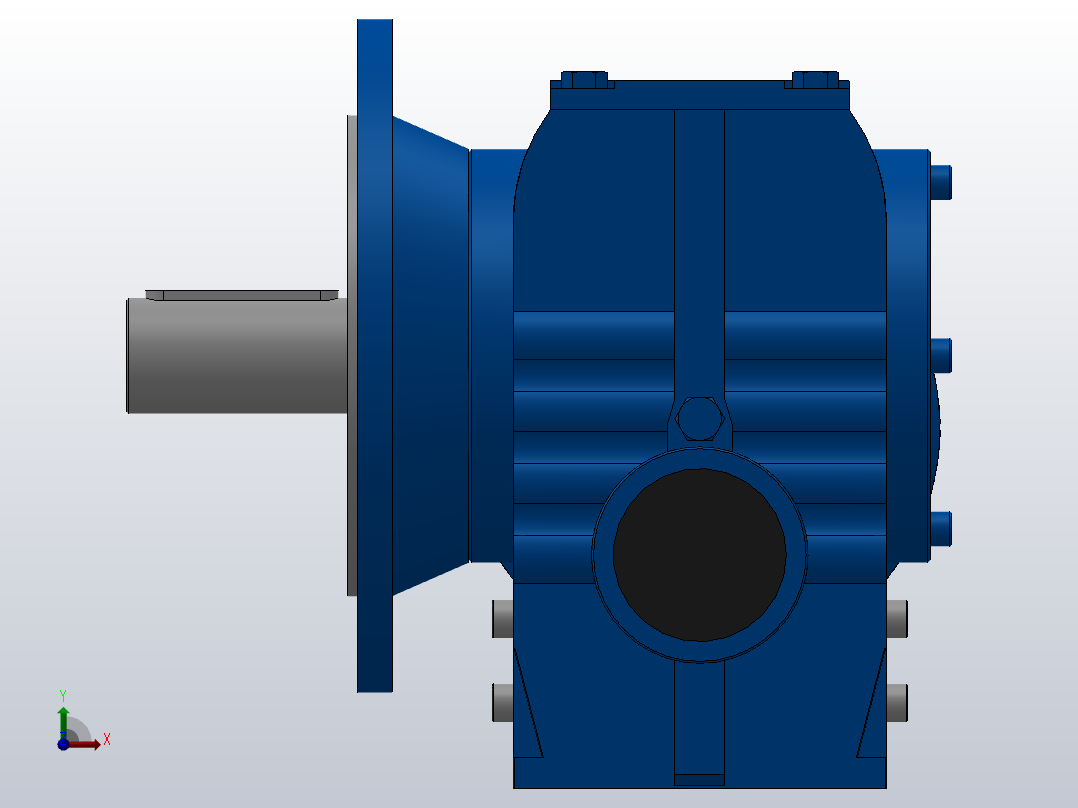 SF87ZP蜗轮蜗杆减速机SF87-16.39-M1-B-P100前视图