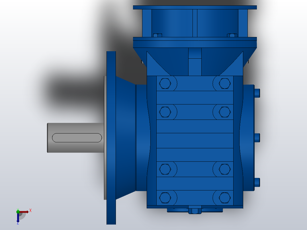SF87ZP蜗轮蜗杆减速机SF87-16.39-M1-B-P100俯视图