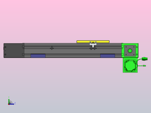 欧规同步带GTB110-750W伺服+行星减速机[GTB85-L20-300-RDT-M750W-C2-N]滑台模组三菱电机左视缩略图