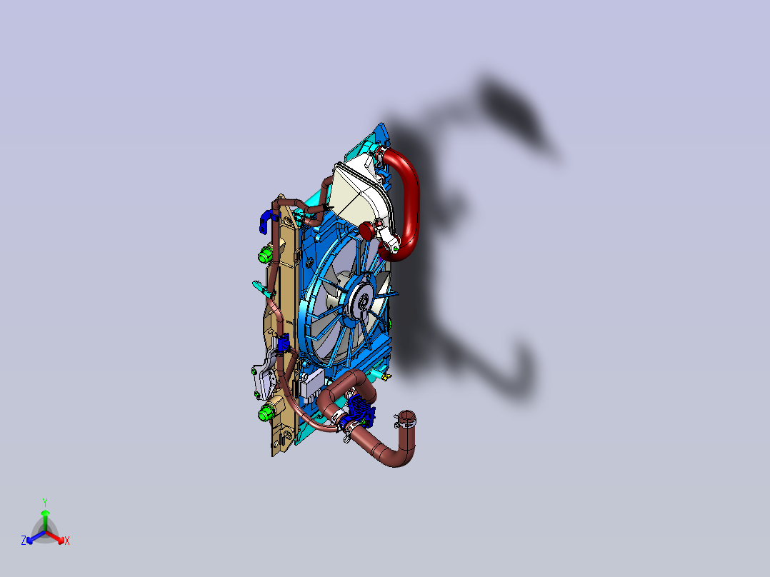 丰田威驰_雅力士轿车底盘正等轴测图