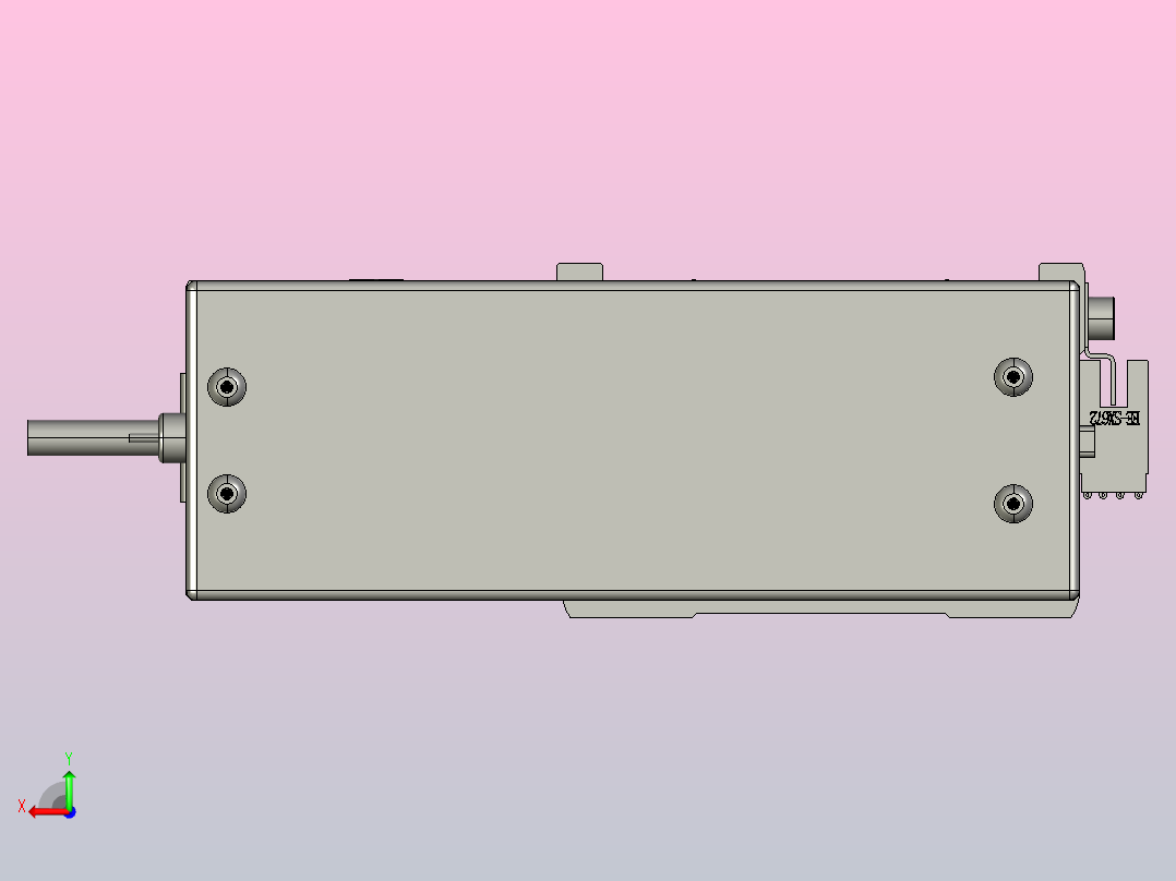 SYS12-BR-1050-200W滚珠花健、支撑座、滚珠丝杠、交叉导轨、直线模组.STEP后视图