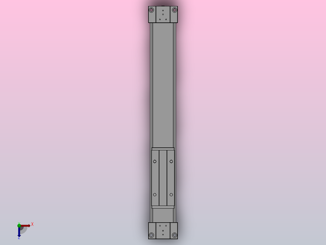 MY1B机械结合式无杆气缸[MY1B25G-200Z]俯视图