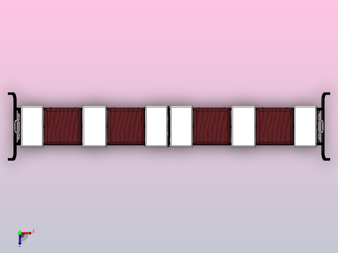 便携式移动座椅俯视图