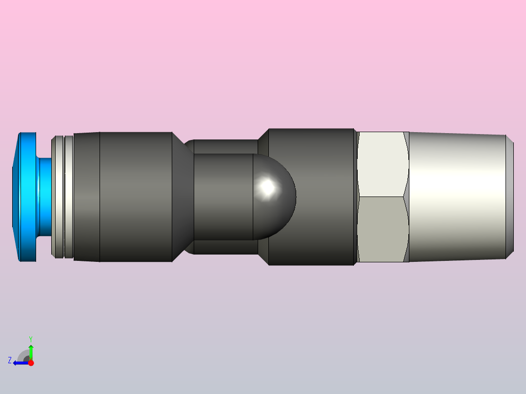 快插接头QSY-1_8-4右视图