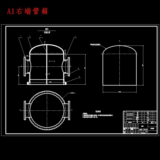F140双壳程双管程卧式固定管板式换热器设计含8张CAD图缩略图