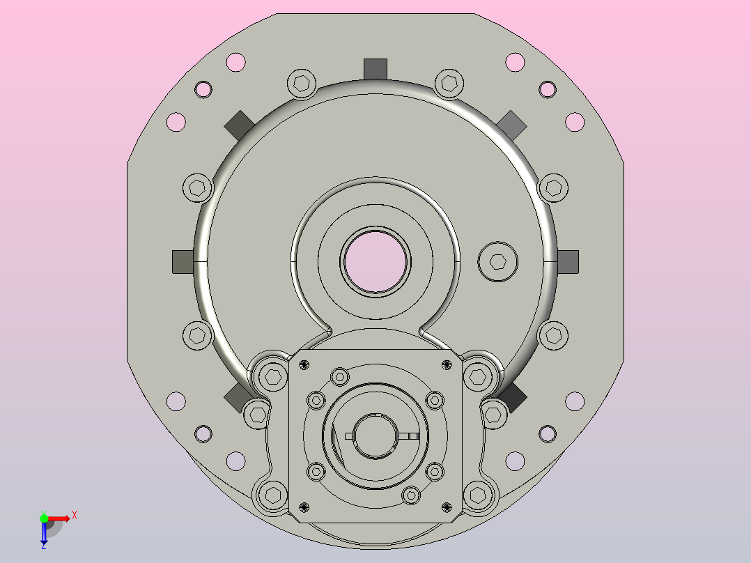 RV减速器常规产品外形图ZD-10CBX-   -RCA-A-S-14-5070M5-3001俯视图