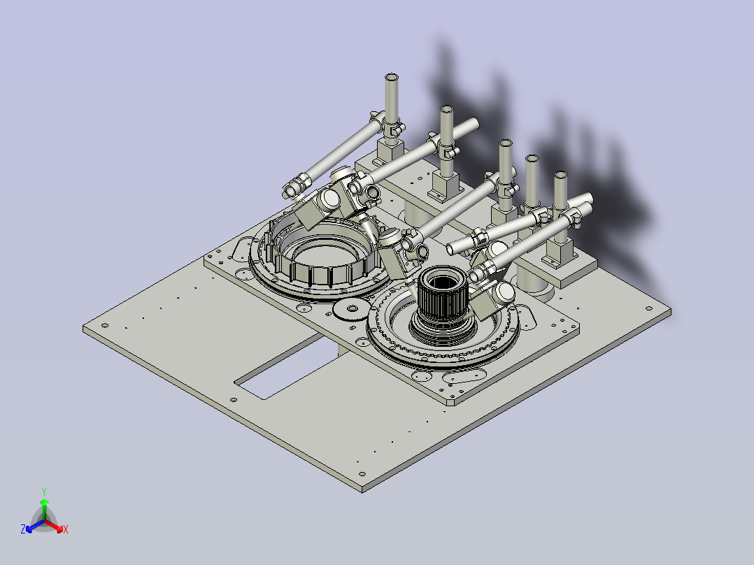 离合器润滑机3D图纸主视图