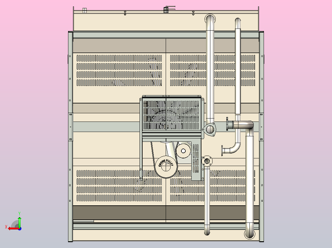 发动机散热器MTU 20V4000后视图